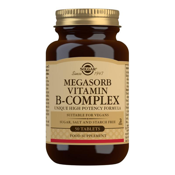 Megasorb Vitamin B-Complex High Potency 50 Tablets