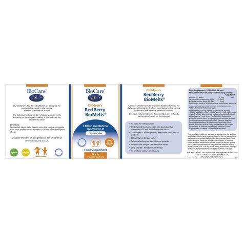 Children's Red Berry BioMelts - 28 Sachets