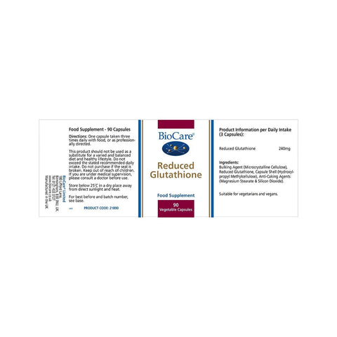 Reduced Glutathione 90 Capsules