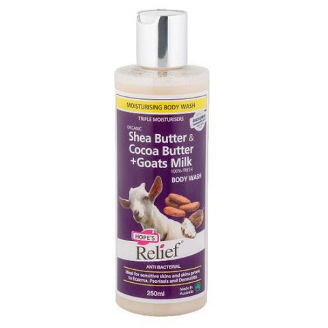 Hope's Relief Shea Butter, Cocoa Butter and Goats Milk Body Wash 250 ml