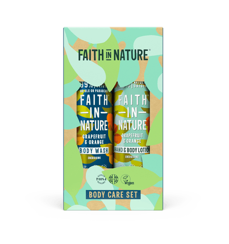 BODY CARE SET - GRAPEFRUIT & ORANGE BODY WASH AND HAND & BODY LOTION 400ML