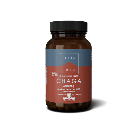 Chaga 500mg- Full Spectrum (fresh freeze dried-Organic) 50's