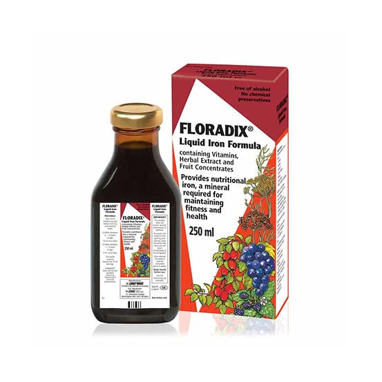 Floradix Floravital Gluten & Yeast Free Liquid Iron & Vitamin Formula (250 ml)