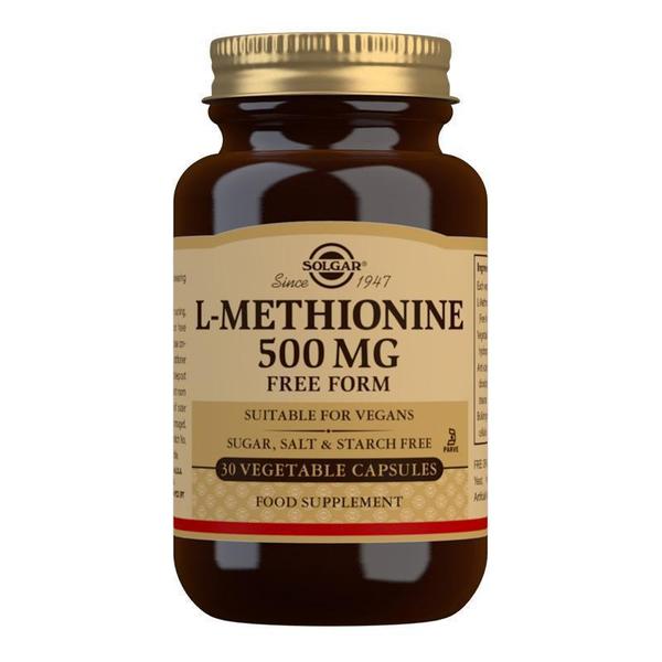 L-Methionine 500 mg Vegetable Capsules - Pack of 30