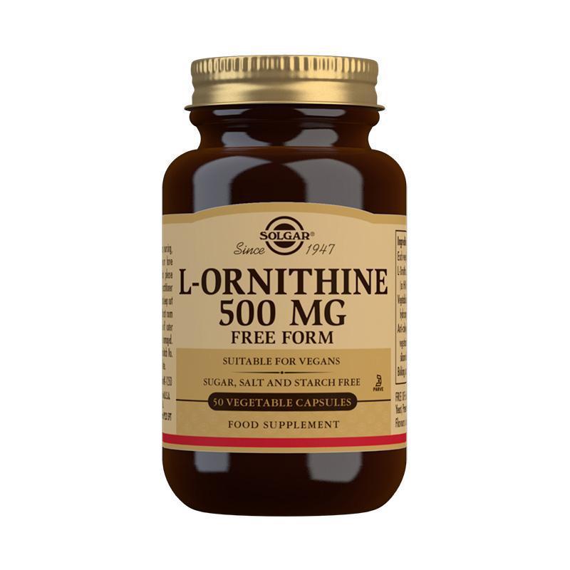 L-Ornithine 500 mg Vegetable Capsules - Pack of 50