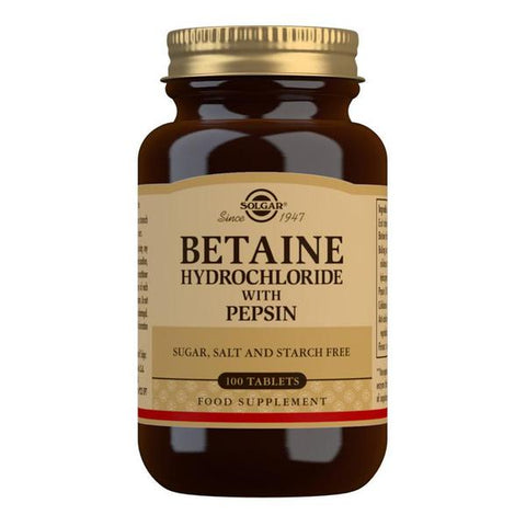 Betaine Hydrochloride with Pepsin Tablets - Pack of 100
