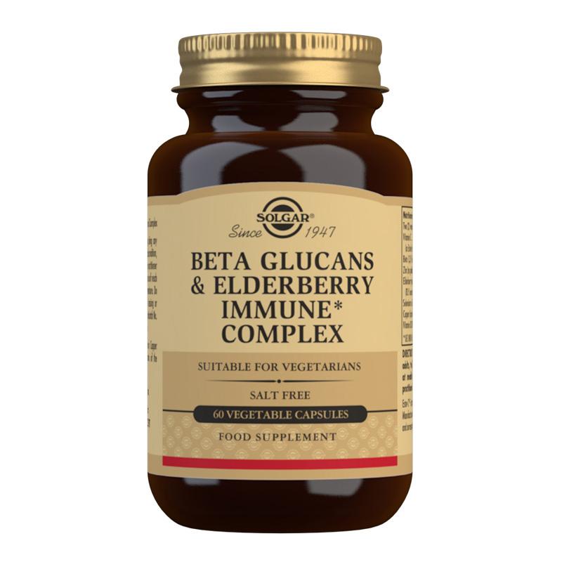 Beta Glucans & Elderberry Immune Complex Vegetable Capsules - Pack of 60