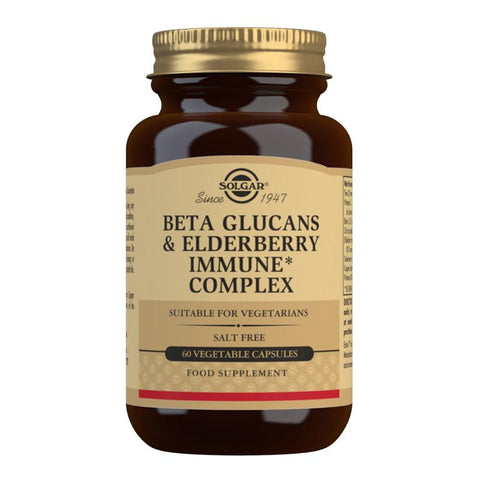 Beta Glucans & Elderberry Immune Complex Vegetable Capsules - Pack of 60