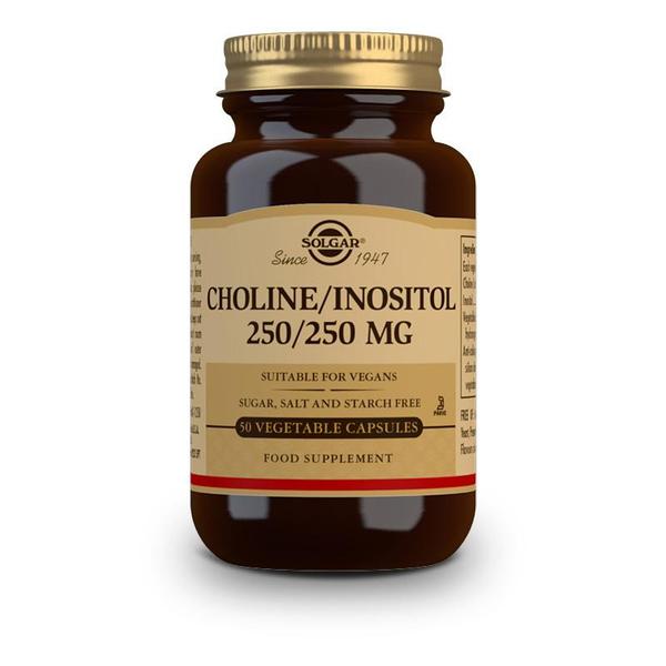 Choline 250 mg / Inositol 250 mg Vegetable Capsules - Pack of 50