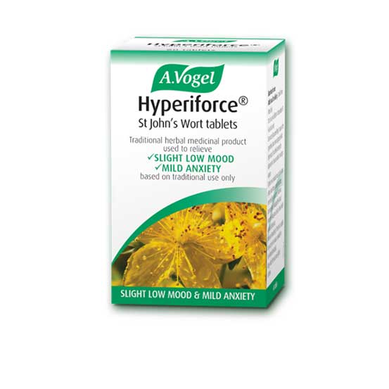 A.Vogel Hyperiforce St John's Wort Tablets used to relieve the symptoms of slightly low mood and mild anxiety, 60 tablets
