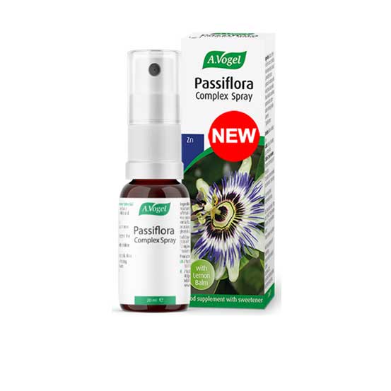 A.Vogel Passiflora Complex Spray with extracts of Passion Flower & Lemon Balm, as well as Zinc, which Protects Cells from Oxidative Stress, 20ml