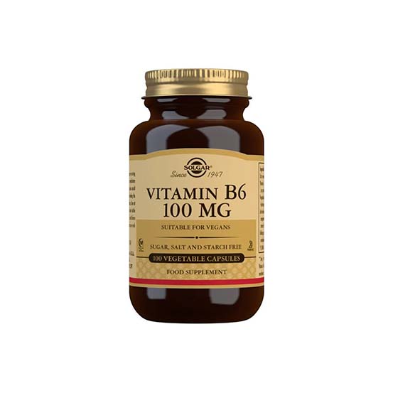 Vitamin B6 100 mg Vegetable Capsules - Pack of 100