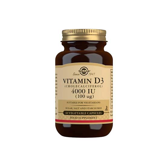 Vitamin D3 (Cholecalciferol) 4000 IU (100 mcg) Vegetable Capsules - pack of 120